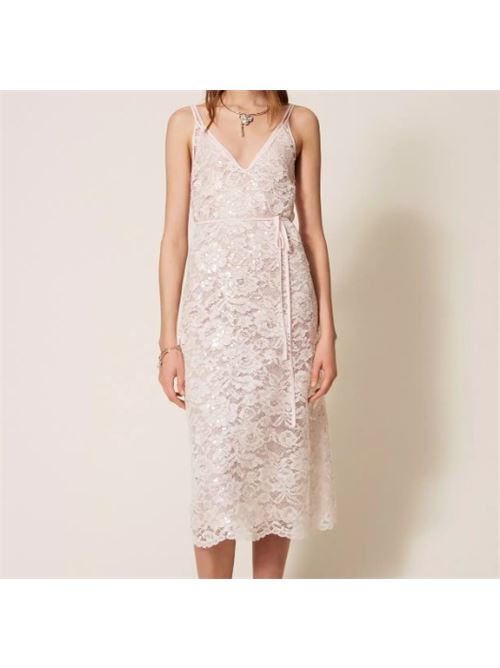 Abito longuette in pizzo con paillettes TWINSET | 261TP2630.00570